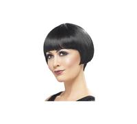 Smiffy's 20's Flapper Bob Wig - Black - wig bob flapper black 1920s fancy dress ladies short smiffys accessory womens