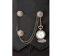 Smiffys 20s Pocket Fob Watch, Assorted Designs Non Functioning, with Chain, 1920's Razzle Fancy Dress, 1920s Dress Up Accessories