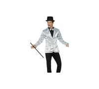 Smiffy's 21139m Sequin Men's Jacket (medium) - Mens Fancy Dress Jazz Celebrity - sequin jacket mens fancy dress jazz celebrity showtime silver