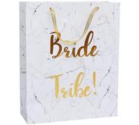 Smiffys 23784 Bride Tribe Gift Bag, Women, White & Gold
