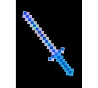 Smiffys 24" LED Light Up Pixel Sword Batteries Included, Leisure Products Fancy Dress, Child Dress Up Lite-up & glo
