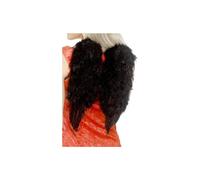 NEW Small Angel Wings Black Feathered 30cmx40cm Halloween Fancy Dress Accessorys