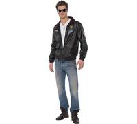Smiffys 39447S Officially Licensed Top Gun Bomber Jacket, Men, Brown
