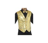 Smiffy's 42937s Sequin Waistcoat (small) - Fancy Dress Cabaret Adults Costume - sequin waistcoat fancy dress cabaret adults costume accessory new