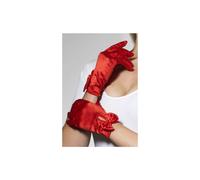 Smiffys 43173 Short Gloves (one Size) - Bow Red Fancy Dress Womens Ladies - gloves short bow red fancy dress womens ladies smiffys burlesque adult