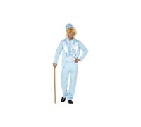 Smiffys 90s Stupid Tuxedo Costume, Blue with Jacket, Trousers, Mock Shirt & Hat, 1990's Fancy Dress, 1990s Dress Up Costumes