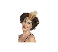 Smiffy's 44665 Flapper Headband (one Size) - headband flapper fancy dress 20s ladies accessory costume charleston gold