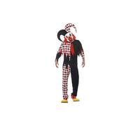 Smiffy's 44734m Men's Crazed Jester Costume (medium) - costume fancy dress crazed jester clown mens scary halloween