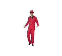 Smiffy's 44891xl Zoot Suit (x-large) - gangster zoot mafia mens fancy dress costume red suit 1920s adults hat