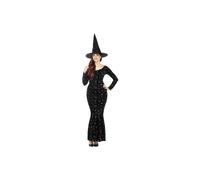 Smiffy's 45120m Deluxe Black Magic Ouija Witch Costume (medium) - deluxe black magic ouija witch ladies fancy dress gothic halloween adult costume