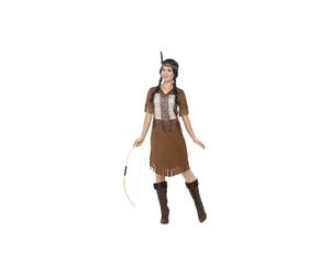 Smiffy's 45976m Women's Native Western Warrior Princess Costume (medium) - fancy dress costume native ladies american warrior princess red