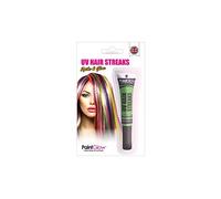 Smiffy's 46106 15 ml Green UV Hair Colour Streaks Blister Pack (One Size)