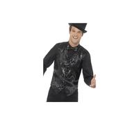 Smiffys Sequin Waistcoat, Black (Size S)