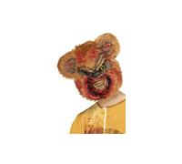 Smiffys Zombie Teddy Bear Mask, Brown EVA, with Fur, Halloween Zombie Alley Fancy Dress, Zombie Dress Up Masks
