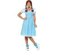 Smiffy's 47301L Kansas Country Girl Costume, Blue & White, L - UK size 16-18