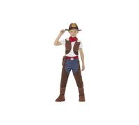 Smiffy's 48208m Deluxe Cowboy Costume (medium) - fancy dress boys costume cowboy wild deluxe western kids rodeo outfit brown childs sheriff book day