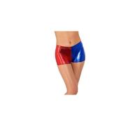 Smiffys 48348m Fever Miss Harlequin Whiplash Shorts, Red/blue, Medium, Uk 12-14 - fever miss harlequin whiplash shorts ladies fancy dress accessory