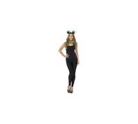Smiffy's 48399 Adult Frog Kit, Green, One Size - animal tail fancy dress adults headband sets instant outfit frog ladies ears fairy tale costume