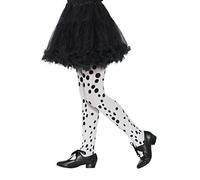 Smiffys 49763 Dalmatian Tights, Childs, Girls, BlackWhite, One Size