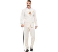 Smiffys 50724L Roaring 20s Gent Costume, Men, White
