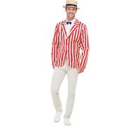 Smiffys 50725L 20s Barber Shop Costume, Men, Red & White