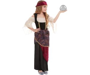 Smiffys 50786L Deluxe Fortune Teller Costume, Girls, Multi-Colour