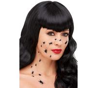 Smiffys 50911 Make-Up FX, Creepy Bug Transfers, Unisex Adult, Black, One Size