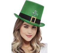 Smiffys 51118 Paddys Day Top Hat, Unisex Adult, Green, One Size