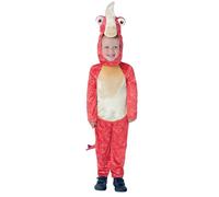 Smiffys Gigantosaurus Deluxe Rocky Costume for Kids, All-in-One and Character Hood in Red, Officially Licensed, Padded 3D Tail with Scales, Ideal for Group Outfits and Playful Fancy Dress