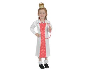 Smiffys 51693 Julia Donaldson Zog Princess Pearl Costume, Girls, White & Red, M-7-9 Years