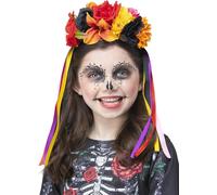 Smiffys 52751 Kids DOTD Rose Headband, Girls, Multi-Colour, One Size