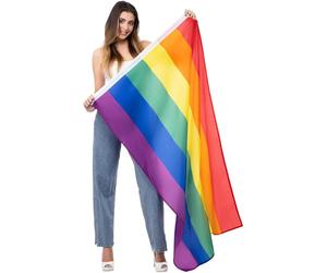 Smiffys 56420 Pride Rainbow Flag, Unisex Adult, Multi-Colour, One Size