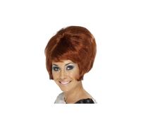 Smiffys 60s Beehive Wig, Auburn Short, 1960's Groovy Fancy Dress, 1960s Dress Up Wigs