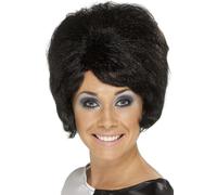 Smiffys Female 60s Beehive Wig - wig beehive 60s fancy dress black ladies smiffys 1960s short 50s 70s mod