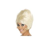 Smiffys 60s Beehive Wig, Blonde Short, 1960's Groovy Fancy Dress, 1960s Dress Up Wigs