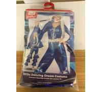 Smiffy's Women's 1970's Dancing Dream Costume, Lace Up Jumpsuit, 70s Disco -