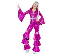 Smiffys 1970s Dancing Dream Costume, Pink, S - UK Size 08-10
