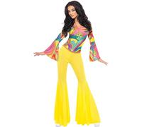 70s Groovy Babe Costume, Yellow