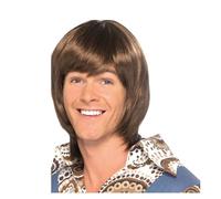 Smiffys 70s Heartthrob Wig in Brown Smiffys Brown