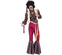 Smiffys 1970s Psychedelic Rocker Hippie Men's Fancy Dress Costume