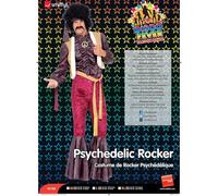 Smiffys 1970s Psychedelic Rocker Hippie Men's Fancy Dress Costume