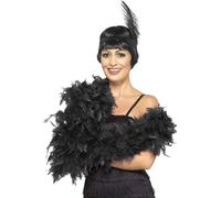 Smiffys 80 g Boa, Deluxe - Black