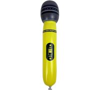 Smiffys 80397 Inflatable Microphone, 40cm, Unisex Adult, Yellow & Black, One Size