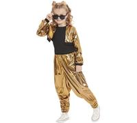 Smiffys 80s Hammertime Costume Top, Trousers & Jacket, Girls Fancy Dress, 1980s Dress Up Costumes