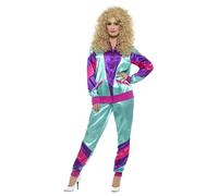 Smiffy's 43130s 80's Height Of Fashion Shell Suit Female Costume (small) - - shell suit fancy dress ladies height fashion costume 1980s tracksuit