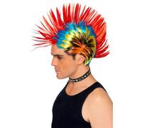 Smiffy's 80's Mohawk Wig Multi-Coloured