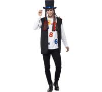 Smiffys 80s Pop Star Costume, Multi-Coloured with Top, Waistcoat, Hat & Braids