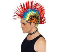 Adult Punk Mohawk Wig 80s 90s Rock Music Icon Fancy Dress Party Accessory