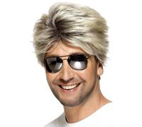 Smiffys 80s Street Wig, Blonde Short and Straight, 1980's Fancy Dress, 1980s Dress Up Wigs Halloween