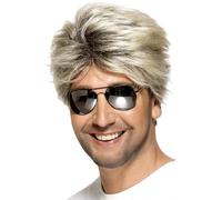 Smiffys 80s Street Wig, Blonde Short and Straight, 1980's Fancy Dress, 1980s Dress Up Wigs Halloween